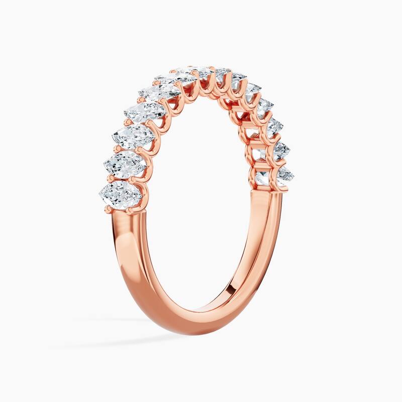 Auriya 14k Gold Marquise North-South Lab Grown Diamond Half Eternity Band 1.40 - 5.25 ct. tw. (F-G, VS)
