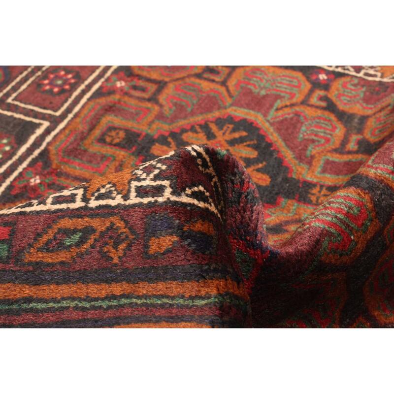 ECARPETGALLERY Hand-knotted Teimani Burgundy Wool Rug - 2'11 x 4'6