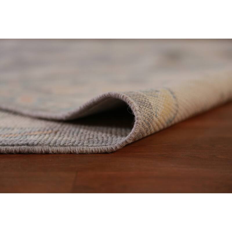 Hand Knotted Oriental 100% Wool Carpet Transitional All-Over Greys & Charcoal Oushak Area Rug - 13' 9'' X 10' 0''