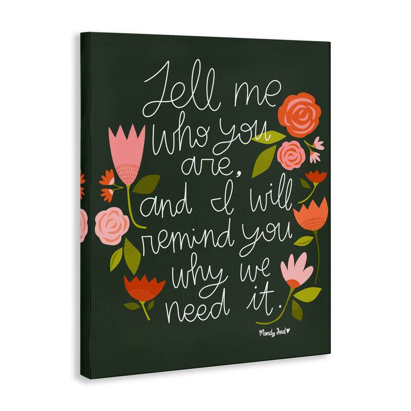 Stupell Inspiring Quote with Florals Canvas Wall Art Design By Mandy Ford Art + Illustration