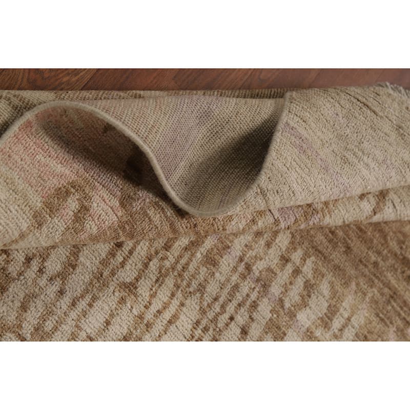 Vegetable Dye Oushak Turkish Rug Handmade Bedroom Wool Carpet - 3'10"x 6'1"