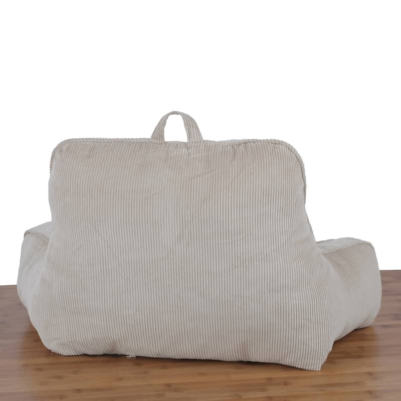 Cotton Corduroy Lounger Bed Rest Pillow Adjustable DIY Filling