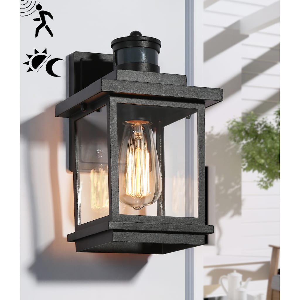 Modern Farmhouse Black 1-Light Wall Sconces Traditional Porch Patio Wall Lamps - L6.7"* W8"* H11"