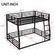 preview thumbnail 4 of 14, Metal Black Bunk Bed for Teens and Adults