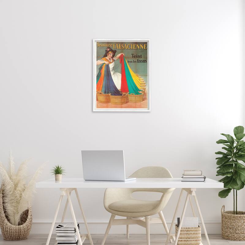 Stupell Vintage Teinture L'Alsacienne Framed Giclee Art Design By Marcus Jules