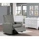 preview thumbnail 2 of 9, The 1st Chair Zoey Gliding, Swivel Recliner - Made In USA Brushed Graphite