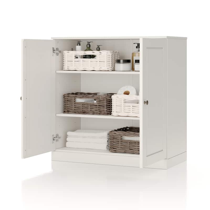 Palace Imports 100% Solid Wood 32" Bathroom Cabinet with Solid Doors and Adjustable Shelves