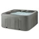 preview thumbnail 1 of 6, LifeSmart LS100 Taupe 4 Person Plug and Play Square Hot Tub Spa with Black Cover - 270