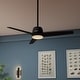 preview thumbnail 1 of 13, Hunter + Jasmine Roth 52" Malden Ceiling Fan w/ LED Light, Remote - Casual, Transitional - Designer! Matte Black