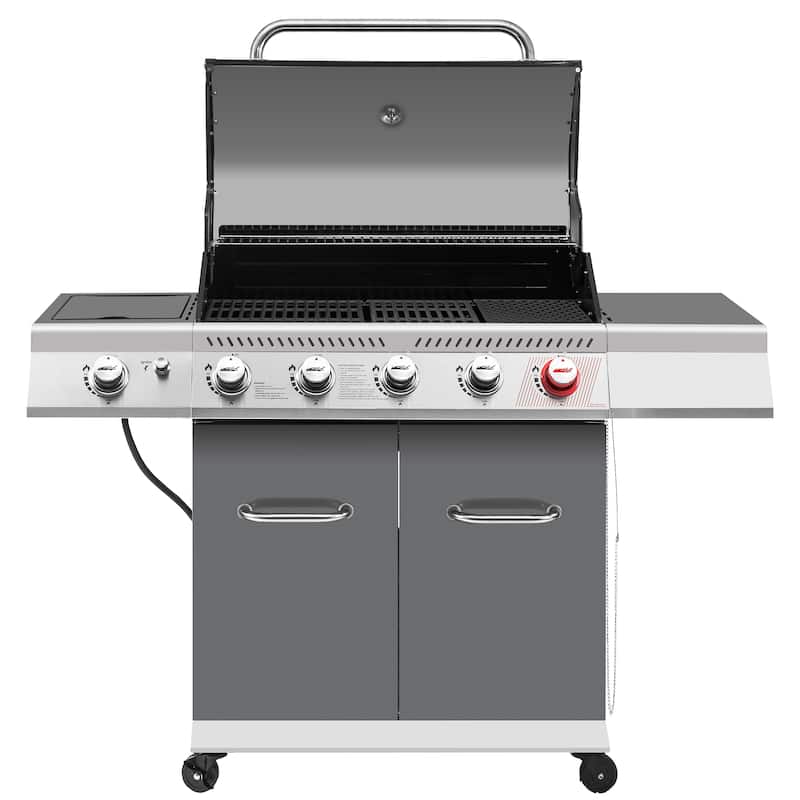 Royal Gourmet 5-Burner Gas Grill with Sear Burner & Side Burner, Grey
