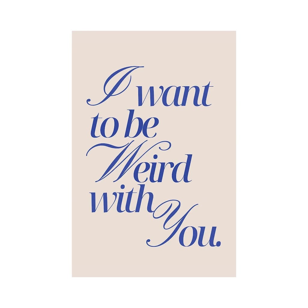 "Weird With You" by Blue Ohkimiko Canvas Print