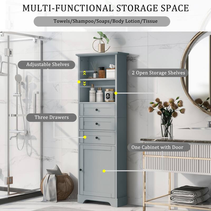 Bathroom High Storage Cabinet