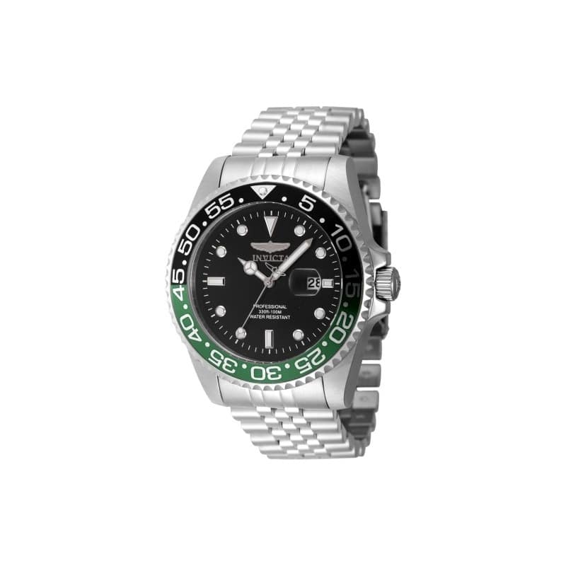 Invicta Men's 48387 Pro Diver Quartz 3 Hand Black Dial Watch