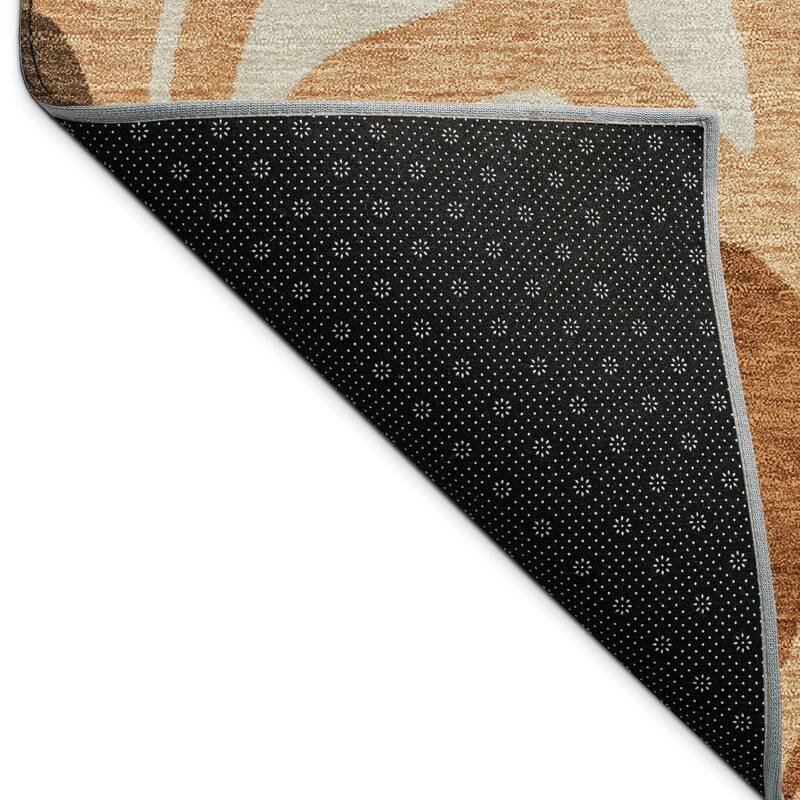 Machine Washable Indoor/ Outdoor Floral Arabesque Chantille Rug