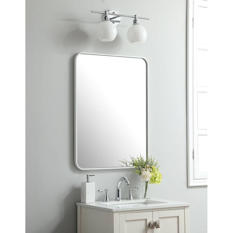 Ezra Soft Corner Metal Rectangular Mirror