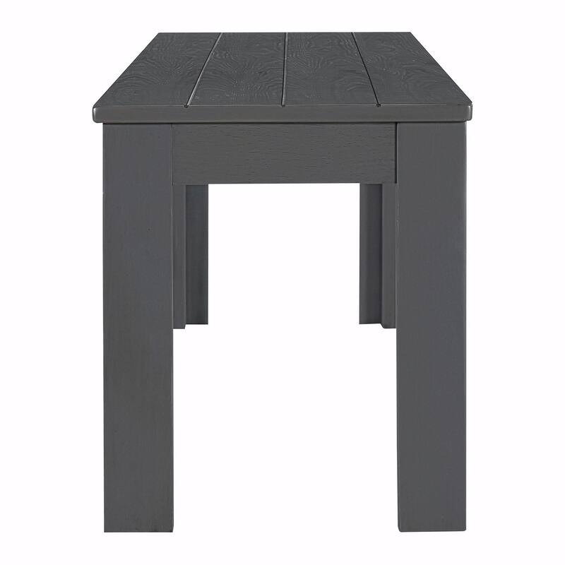 3-Piece Retro Dining Set - Rectangular Trestle Table with 2 Benches