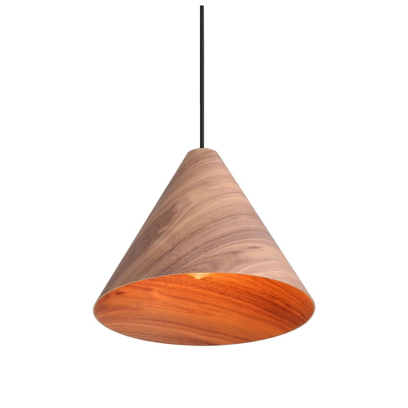Golden Lighting 3988-13 Conique 13" Wide Pendant - Dark Walnut
