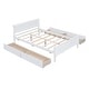 preview thumbnail 31 of 50, Full Wood Platform Bed with Drawers - Elegant Design, No Box Spring Needed