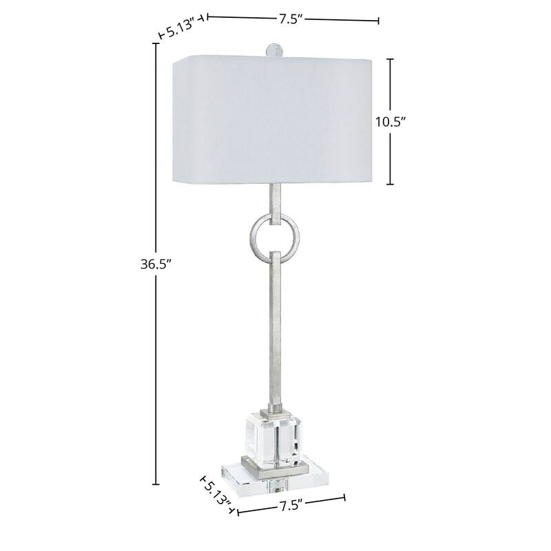 Elaina Table Lamp with Iron and Crystal Shade