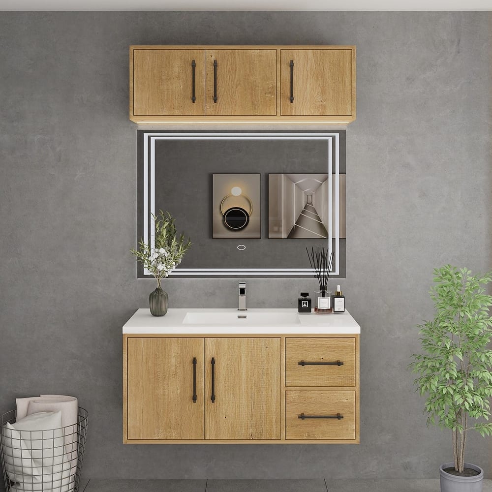 Victoria 42'' R Wall-Mounted Vanity Set with Motion Sensor LED light Top Cabinet
