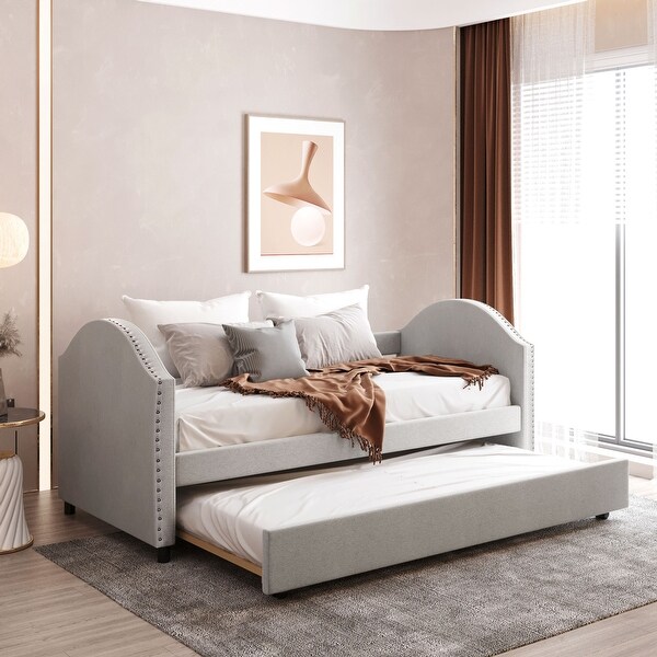 Nestfair Twin size Upholstered Daybed with Twin Size Trundle. Opens flyout.