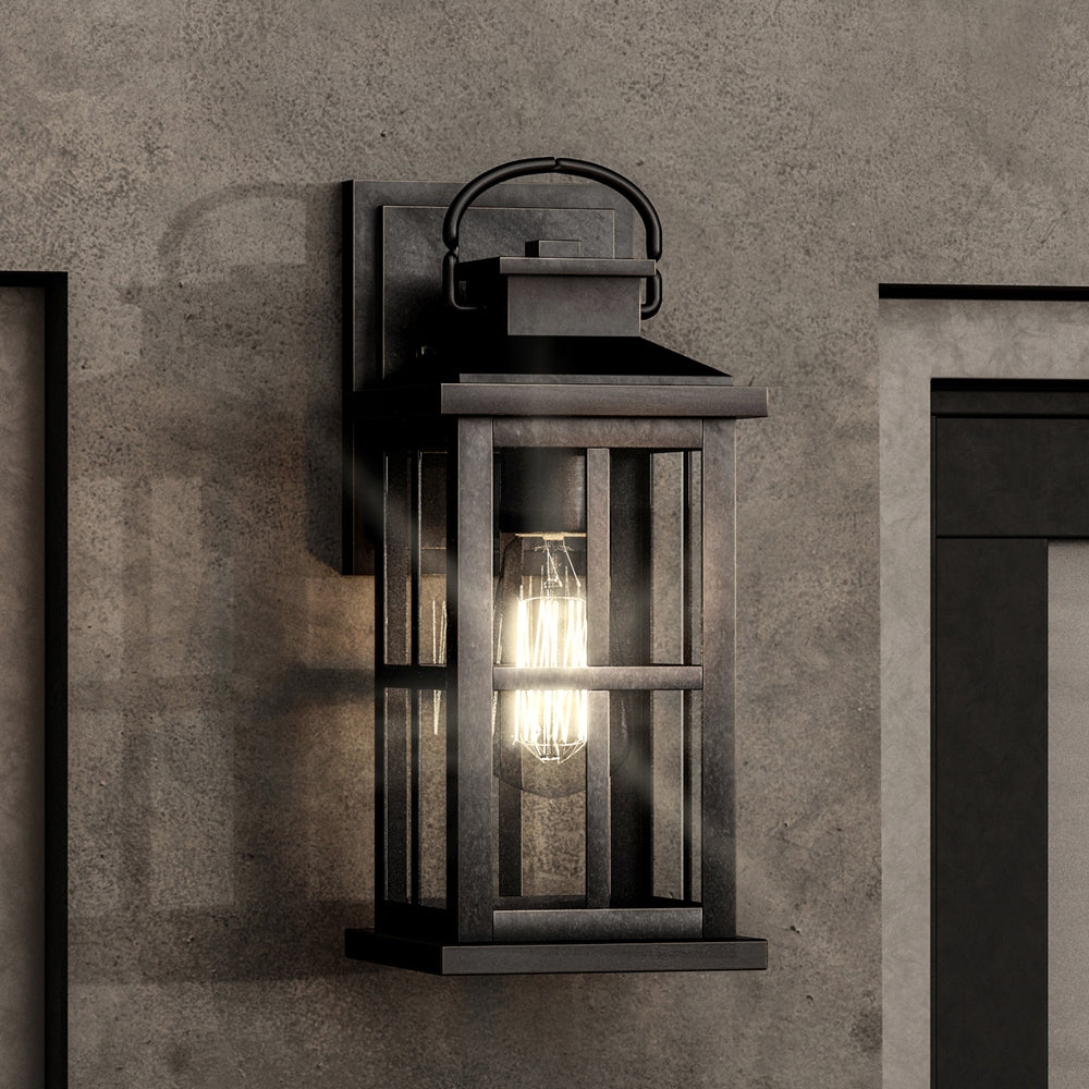 Black exterior store light fixtures