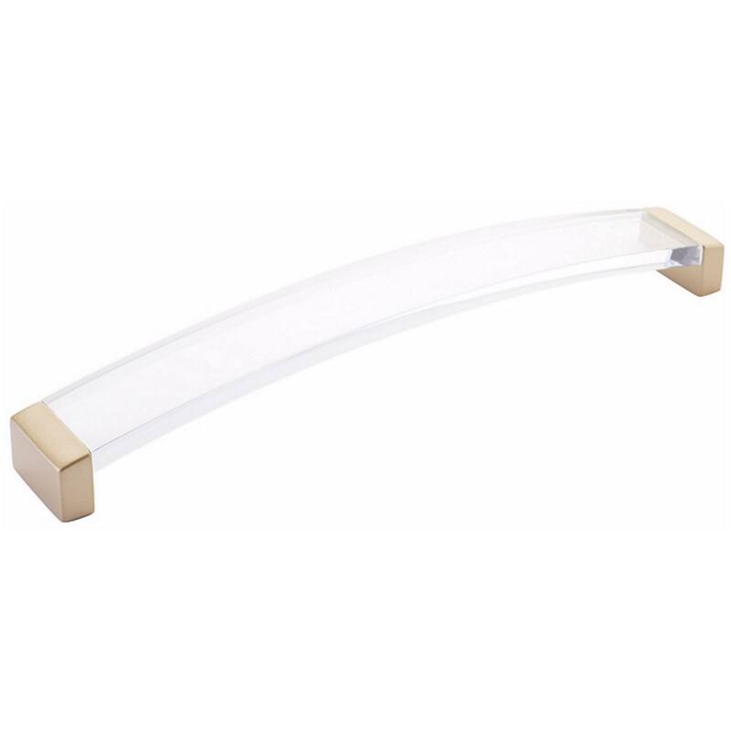 Schaub and Company 322-CL Positano 8-13/16" Center to Center Clear - Signature Satin Brass