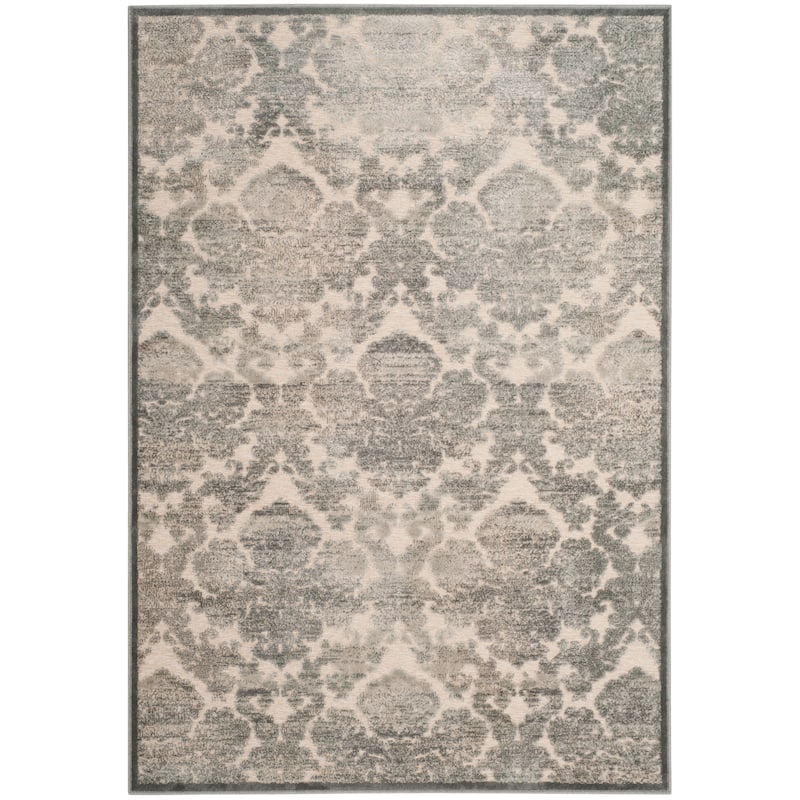 SAFAVIEH Paradise Loremarie Boho Modern Viscose Rug - 4' x 5'7" - Cream/Slate Blue