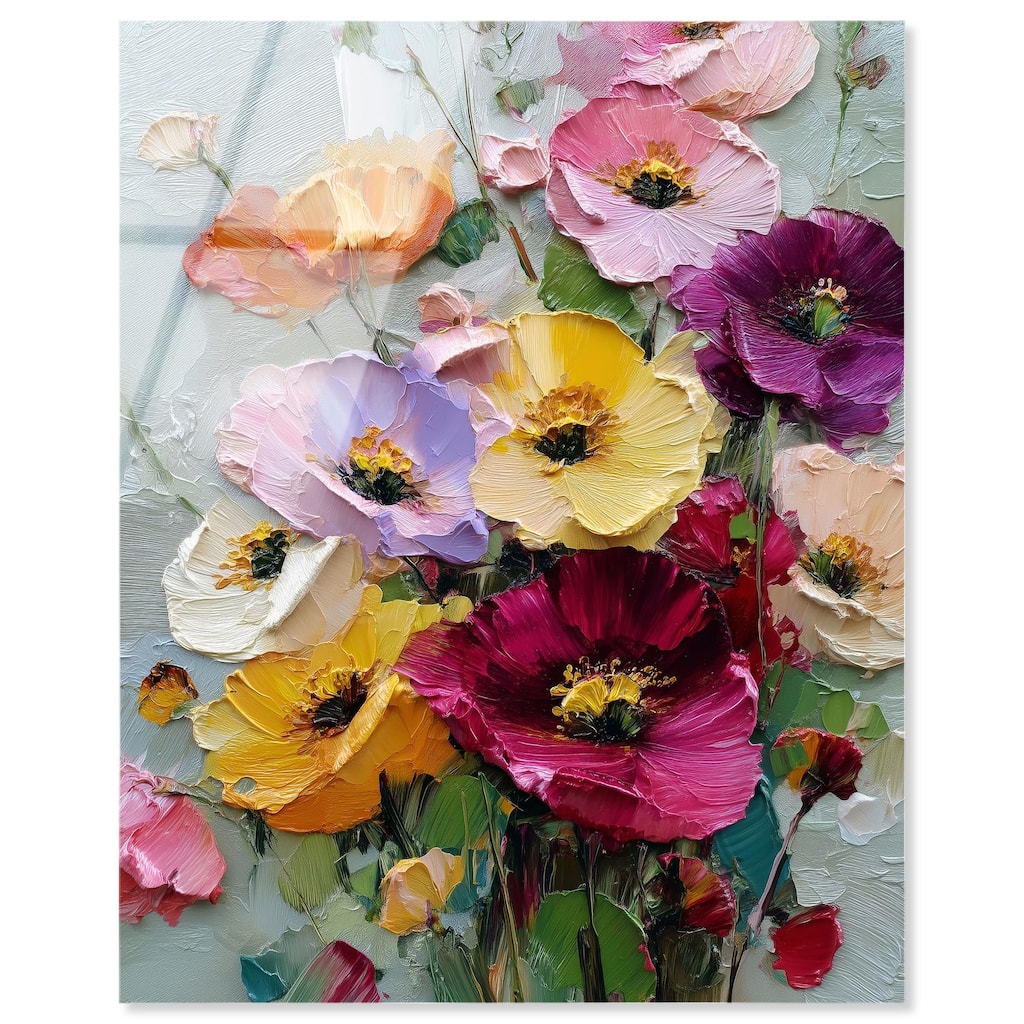 Floral Texture I Acrylic by Art Remedy, Ready to Hang
