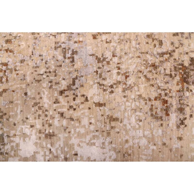 ECARPETGALLERY Hand-knotted Legacy Beige Silk, Wool Rug - 2'6 x 10'2