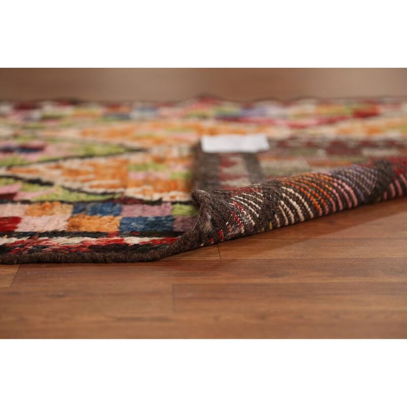 Moroccan Oriental Runner Rug Hand-Knotted Tribal Wool Carpet - 4'2" x 12'10"