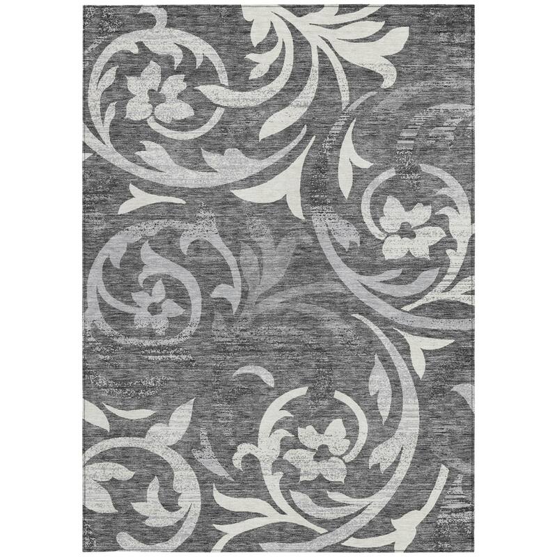 HomeRoots Floral Transitional Rectangle Outdoor Rug