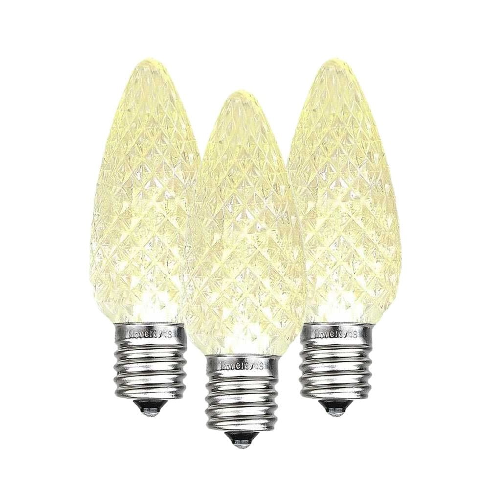 25 Pack C9 LED Outdoor Christmas Replacement Bulbs, C9/E17 Base