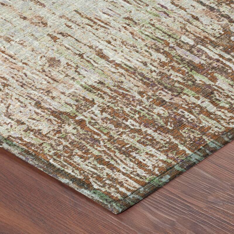 Machine Washable Indoor/ Outdoor Abstract Moxy Chantille Rug
