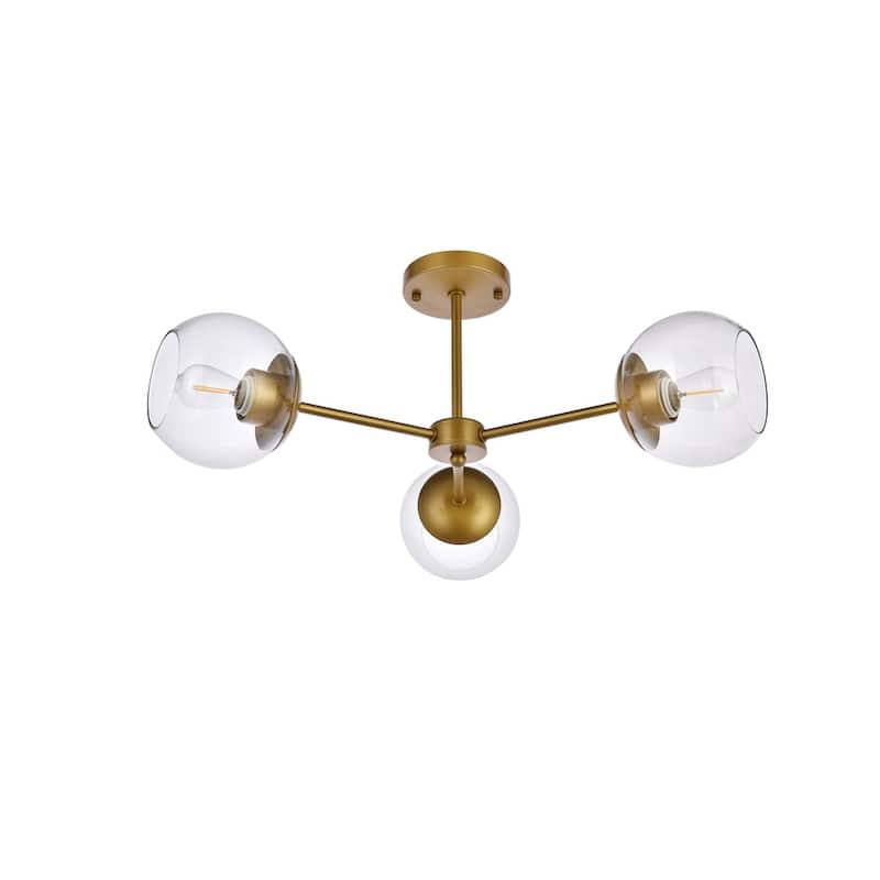 Brooke 26 inch Flush Mount with Clear Shade - N/A