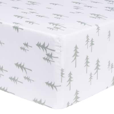 Pine Trees Fitted Crib Sheet
