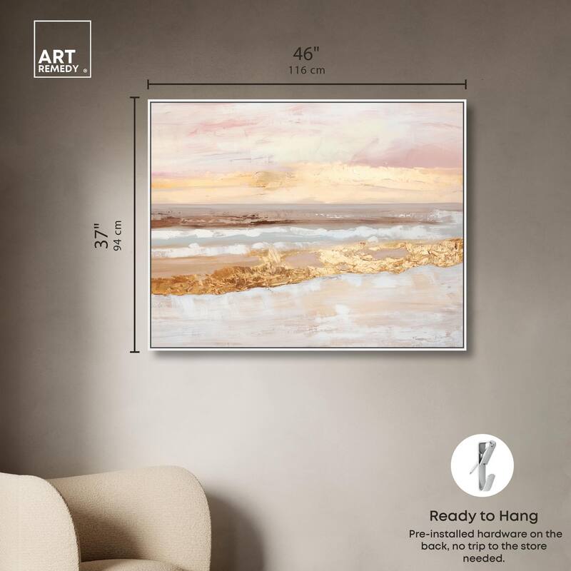 Rose Gold Coast Canvas by Art Remedy