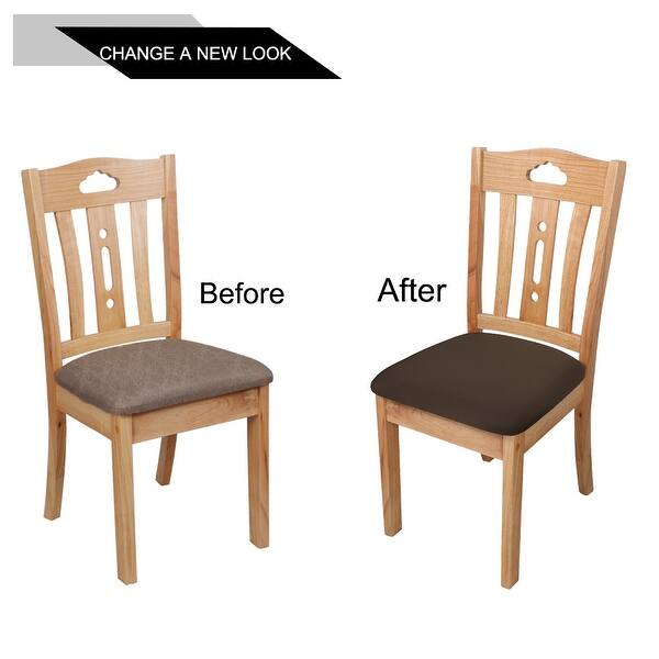 Shop 4pcs Dinning Chair Cover Elastic Stretchable Slipcovers Coffee Color Overstock 32109298
