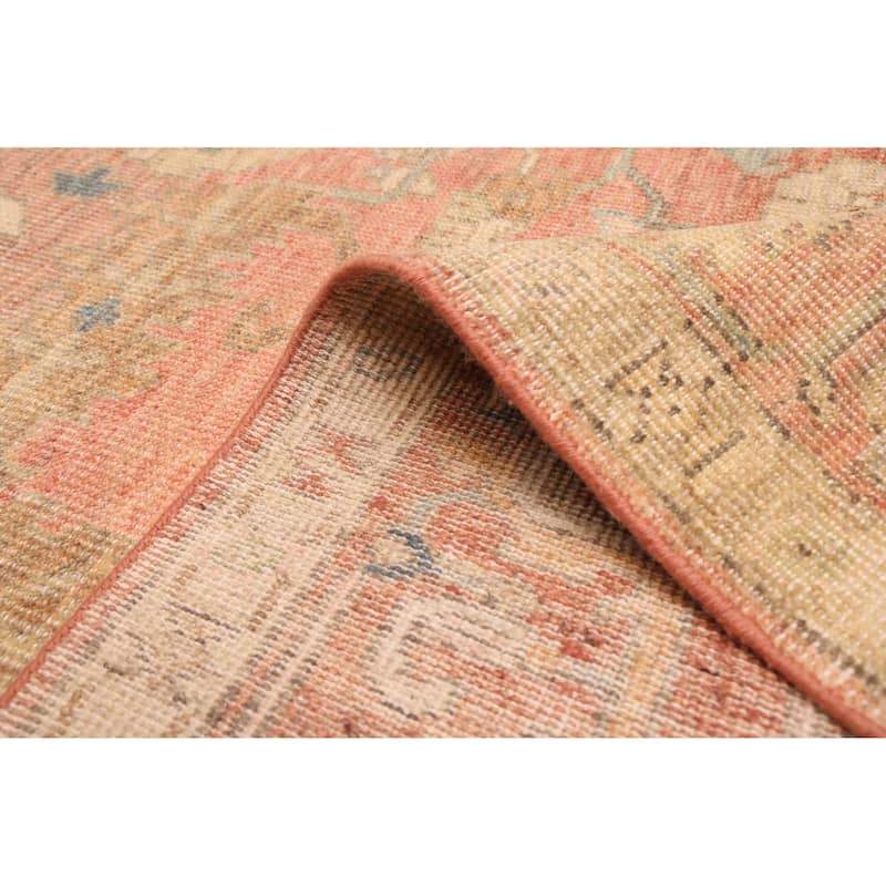 ECARPETGALLERY Hand-knotted Jules Serapi Light Red Wool Rug - 8'11 x 11'11