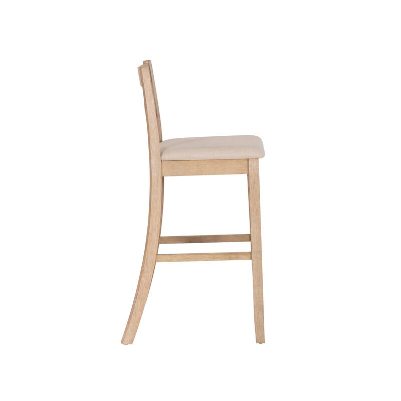 Piedmont Greywash Wooden 31-Inch Tribeca Bar Stool