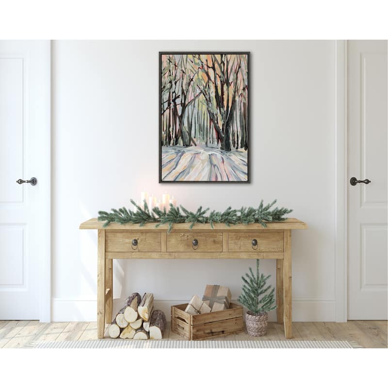 Kate and Laurel Sylvie Vermont Framed Canvas by Emily Kenney