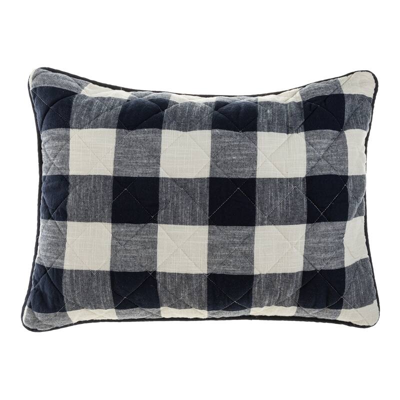 HULALA HOME 3 Piece Quilt Set with Plaid Patterns