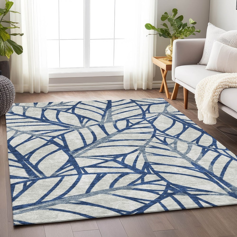 Premium Washable Super Soft Modern Palm Mayfield Rug