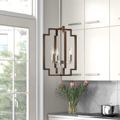 Maxax 3 - Light Chandelier with Wrought Iron Accents