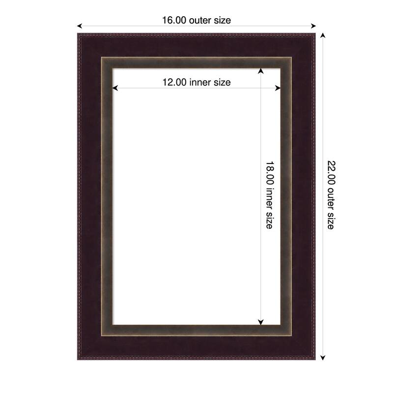 Amanti Art Signore Bronze Framed Dry Erase Magnetic Board - 16 x 22 in