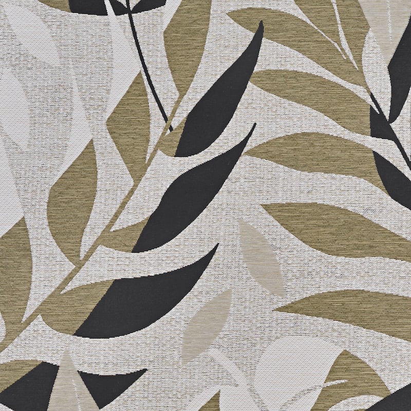 Gelato Corrie Leaf Brown-Black Indoor/Outdoor Area Rug