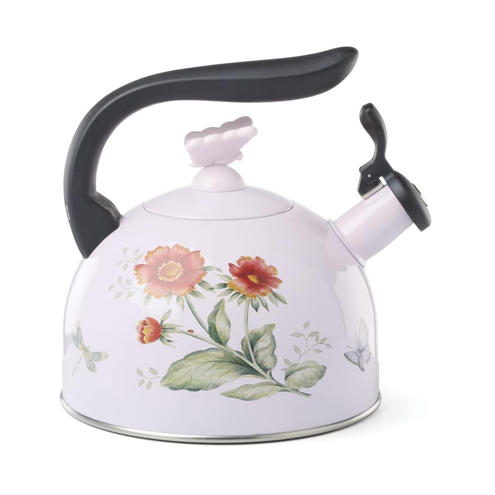 Lenox Butterfly Meadow Tea Kettle, Enamel 2.5-Quart