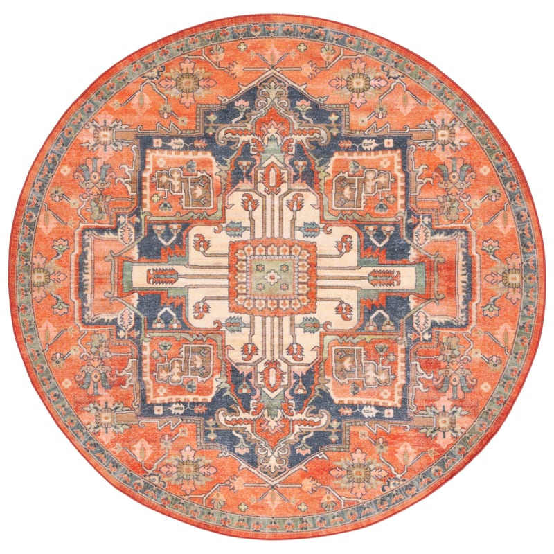 SAFAVIEH Journey Lori Transitional Machine Washable Rug - 6'7" Round