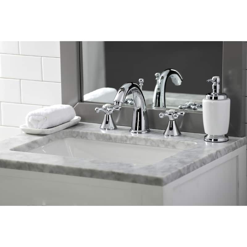Kingston Brass Naples 8 in. Widespread Bathroom Faucet - Polished Chrome