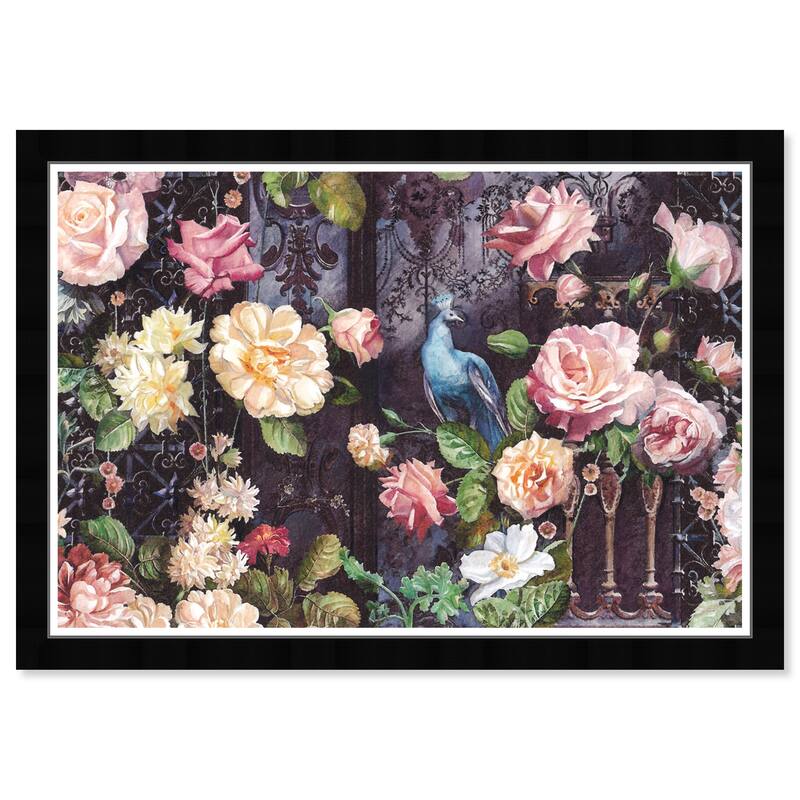 Wynwood Studio Prints Floral and Botanical Magical atmosphere Pink and Cream White Traditional Wall Art Canvas Print